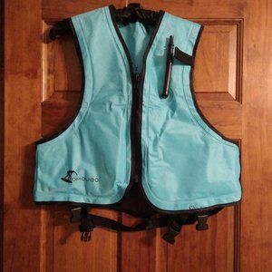 Adult Inflatable Life Vest Jacket Snorkeling.  Mesh Bag Included